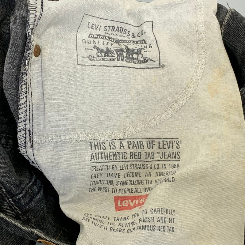 【現状渡し品】【メンズ】 Levi's リーバイス 505 REGULAR FIT STRAIGHT LEG BLACK DENIM PANTS 00505-0260 レギュラーフィット ストレートレッグ ブラックデニムパンツ 刻印585 USA製 157-260721-as-14-izu サイズ：31×30 カラー：ブラック 万代Net店