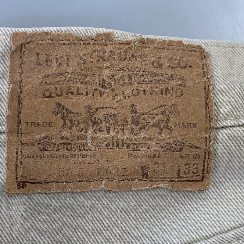 【中古品】【メンズ】 LEVI'S リーバイス 505-1022 刻印515 42TALON ZIP タロン ジップ 80S 505 COTTON TWILL KATSURAGI PANTS コットン ツイル カツラギ パンツ ズボン ボトムス 157-260722-ya-12-izu サイズ：31×33 カラー：ベージュ 万代Net店