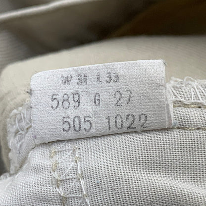 【中古品】【メンズ】 LEVI'S リーバイス 505-1022 刻印515 42TALON ZIP タロン ジップ 80S 505 COTTON TWILL KATSURAGI PANTS コットン ツイル カツラギ パンツ ズボン ボトムス 157-260722-ya-12-izu サイズ：31×33 カラー：ベージュ 万代Net店
