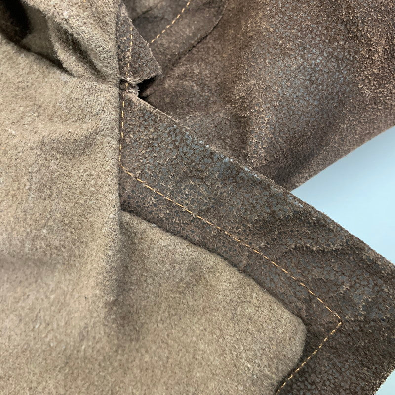 【中古品】【メンズ】 VERA PELLE ベラペレ SUEDE LEATHER COAT スエード レザー コート アウター 146-260722-ya-10-izu サイズ：54 カラー：ブラウン 万代Net店
