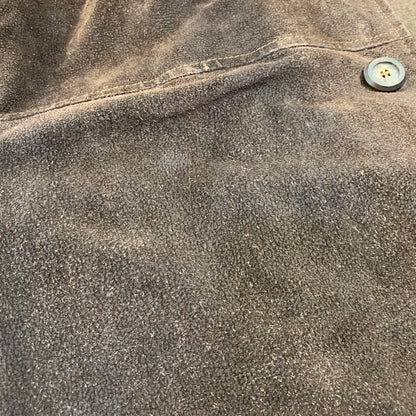 【中古品】【メンズ】 VERA PELLE ベラペレ SUEDE LEATHER COAT スエード レザー コート アウター 146-260722-ya-10-izu サイズ：54 カラー：ブラウン 万代Net店