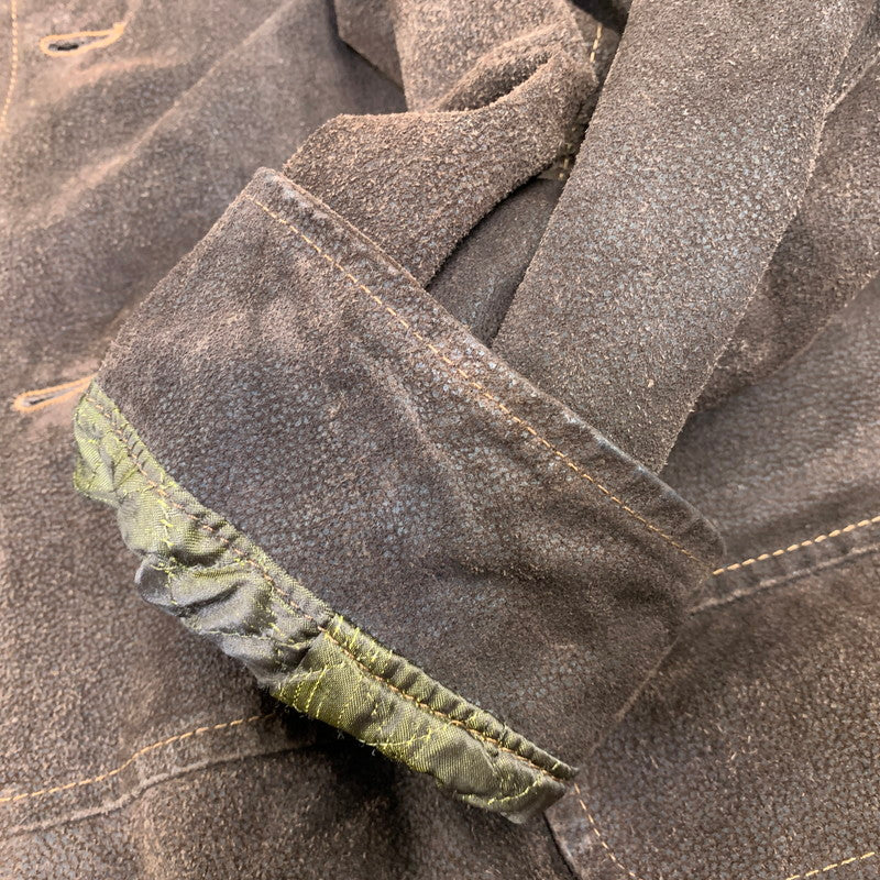 【中古品】【メンズ】 VERA PELLE ベラペレ SUEDE LEATHER COAT スエード レザー コート アウター 146-260722-ya-10-izu サイズ：54 カラー：ブラウン 万代Net店
