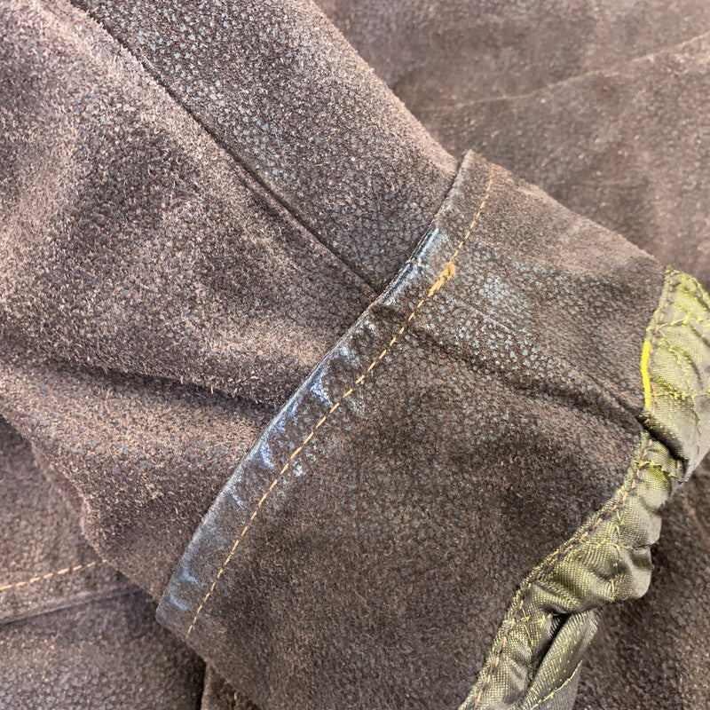 【中古品】【メンズ】 VERA PELLE ベラペレ SUEDE LEATHER COAT スエード レザー コート アウター 146-260722-ya-10-izu サイズ：54 カラー：ブラウン 万代Net店