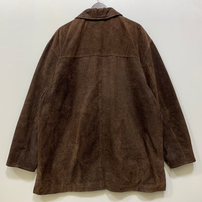 【中古品】【メンズ】 VERA PELLE ベラペレ SUEDE LEATHER COAT スエード レザー コート アウター 146-260722-ya-10-izu サイズ：54 カラー：ブラウン 万代Net店