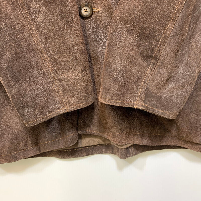【中古品】【メンズ】 VERA PELLE ベラペレ SUEDE LEATHER COAT スエード レザー コート アウター 146-260722-ya-10-izu サイズ：54 カラー：ブラウン 万代Net店