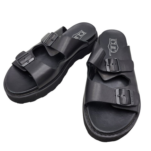 【中古品】【メンズ】 CULT カルト LEATHER SANDAL レザーサンダル 靴 164-260718-as-23-izu サイズ：43 カラー：ブラック 万代Net店