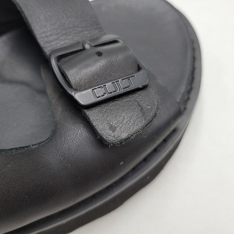 【中古品】【メンズ】 CULT カルト LEATHER SANDAL レザーサンダル 靴 164-260718-as-23-izu サイズ：43 カラー：ブラック 万代Net店