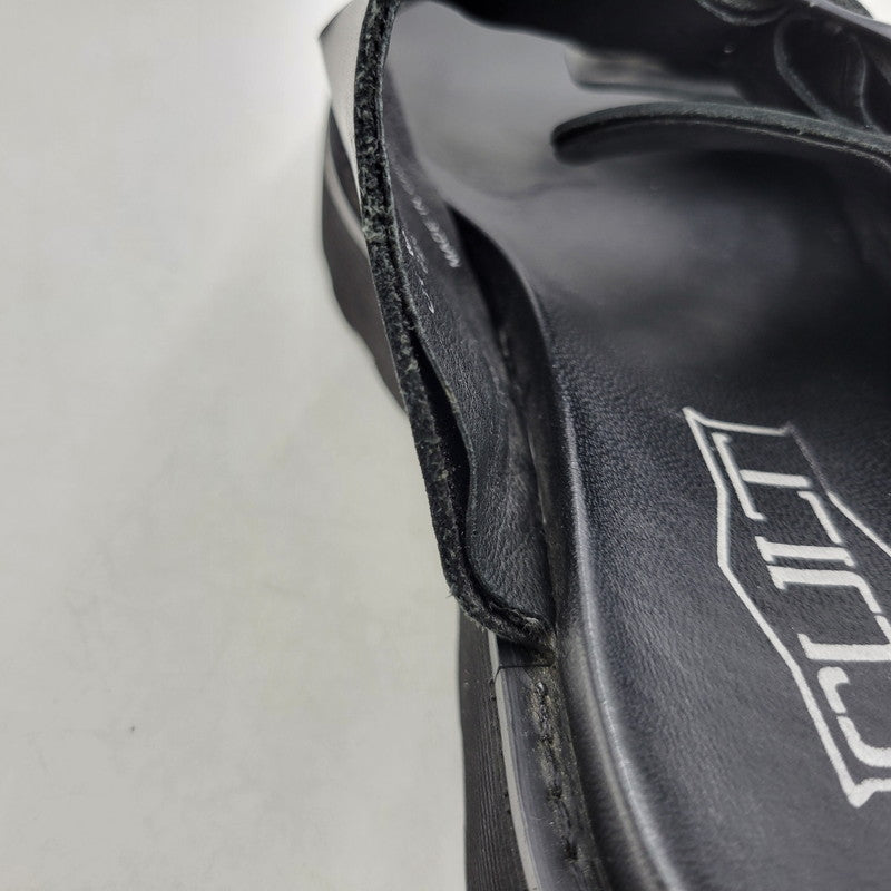 【中古品】【メンズ】 CULT カルト LEATHER SANDAL レザーサンダル 靴 164-260718-as-23-izu サイズ：43 カラー：ブラック 万代Net店