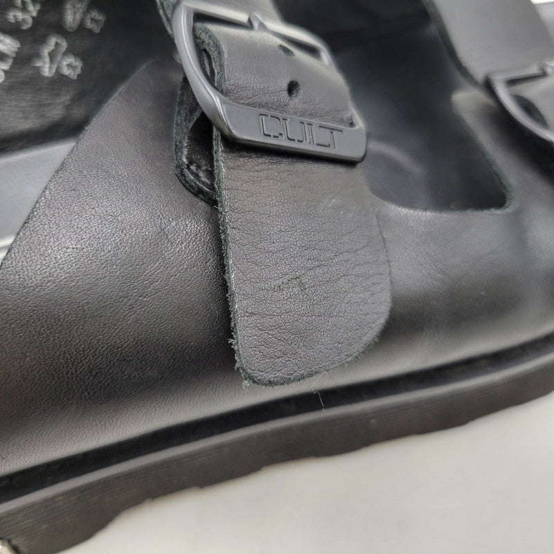 【中古品】【メンズ】 CULT カルト LEATHER SANDAL レザーサンダル 靴 164-260718-as-23-izu サイズ：43 カラー：ブラック 万代Net店