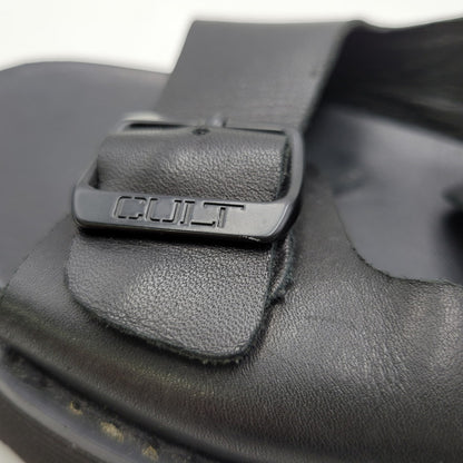 【中古品】【メンズ】 CULT カルト LEATHER SANDAL レザーサンダル 靴 164-260718-as-23-izu サイズ：43 カラー：ブラック 万代Net店