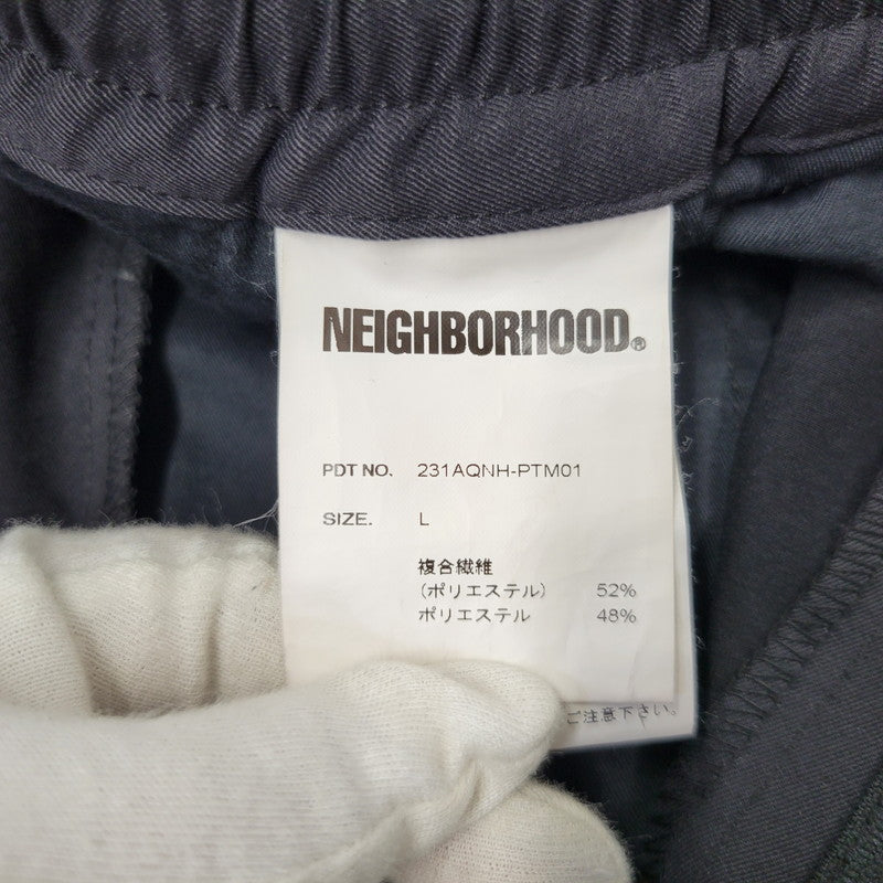 【中古品】【メンズ】 NEIGHBORHOOD ネイバーフッド BAGGY SILHOUETTE EASY PANTS 231AQNH-PTM01 バギー シルエット イージーパンツ 153-260718-as-16-izu サイズ：L カラー：ブラック 万代Net店