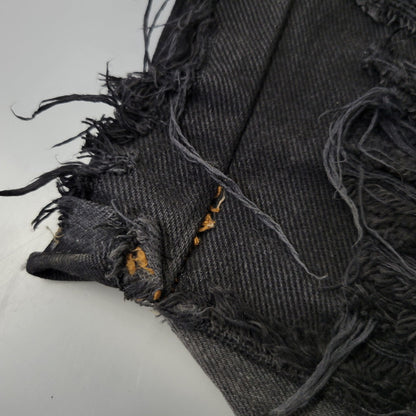 【現状渡し品】【メンズ】 USED REMAKE DAMAGE DENIM PANTS リメイク ダメージ デニムパンツ ジーンズ 157-260718-as-08-izu カラー：ブラック 万代Net店