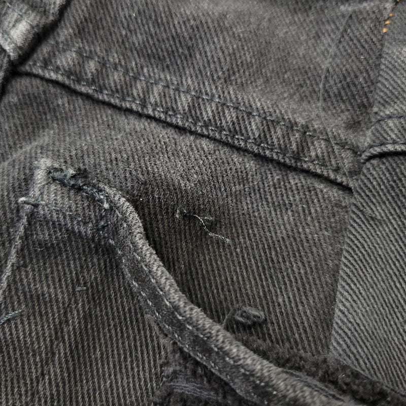 【現状渡し品】【メンズ】 USED REMAKE DAMAGE DENIM PANTS リメイク ダメージ デニムパンツ ジーンズ 157-260718-as-08-izu カラー：ブラック 万代Net店