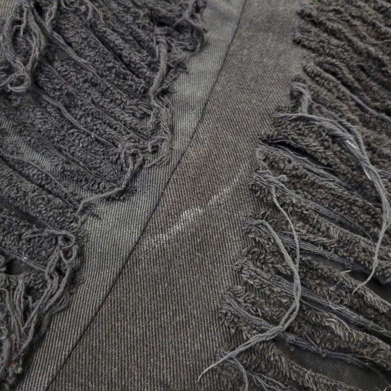 【現状渡し品】【メンズ】 USED REMAKE DAMAGE DENIM PANTS リメイク ダメージ デニムパンツ ジーンズ 157-260718-as-08-izu カラー：ブラック 万代Net店