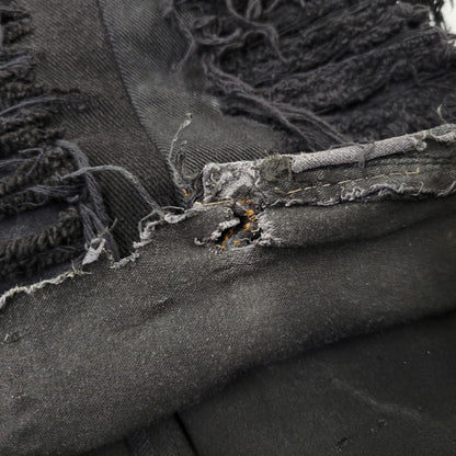 【現状渡し品】【メンズ】 USED REMAKE DAMAGE DENIM PANTS リメイク ダメージ デニムパンツ ジーンズ 157-260718-as-08-izu カラー：ブラック 万代Net店
