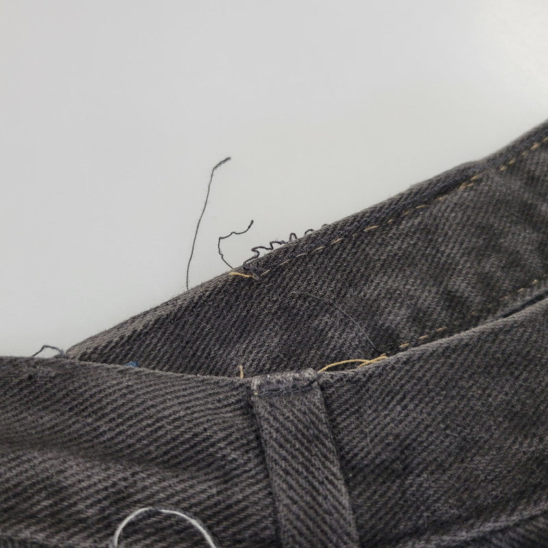【現状渡し品】【メンズ】 USED REMAKE DAMAGE DENIM PANTS リメイク ダメージ デニムパンツ ジーンズ 157-260718-as-08-izu カラー：ブラック 万代Net店
