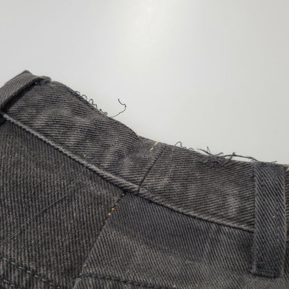 【現状渡し品】【メンズ】 USED REMAKE DAMAGE DENIM PANTS リメイク ダメージ デニムパンツ ジーンズ 157-260718-as-08-izu カラー：ブラック 万代Net店