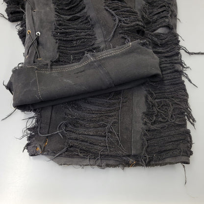 【現状渡し品】【メンズ】 USED REMAKE DAMAGE DENIM PANTS リメイク ダメージ デニムパンツ ジーンズ 157-260718-as-08-izu カラー：ブラック 万代Net店