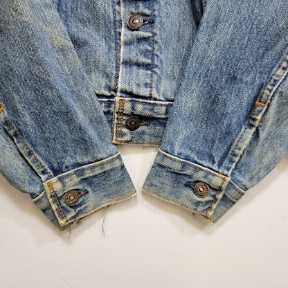【中古品】【メンズ】 Levi's リーバイス SMALL-E DENIM TRUCKER JACKET 70706-0216 デニムトラッカージャケット 不均等V 146-260718-as-11-izu サイズ：20 カラー：インディゴ 万代Net店