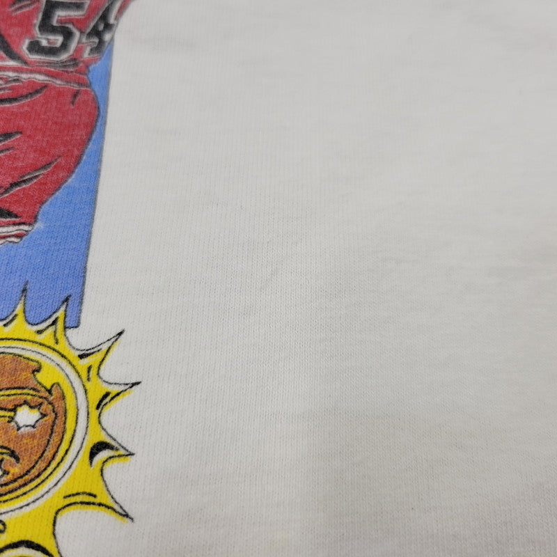 【中古品】【メンズ】 SALEM SPORTSWEAR サレム スポーツウェア USA製 両シングル CHICAGO BULLS 1993年 優勝記念 SS TEE シカゴ ブルズ ショートスリーブ Tシャツ トップス 146-260721-kh-02-izu サイズ：L カラー：ホワイト系 万代Net店