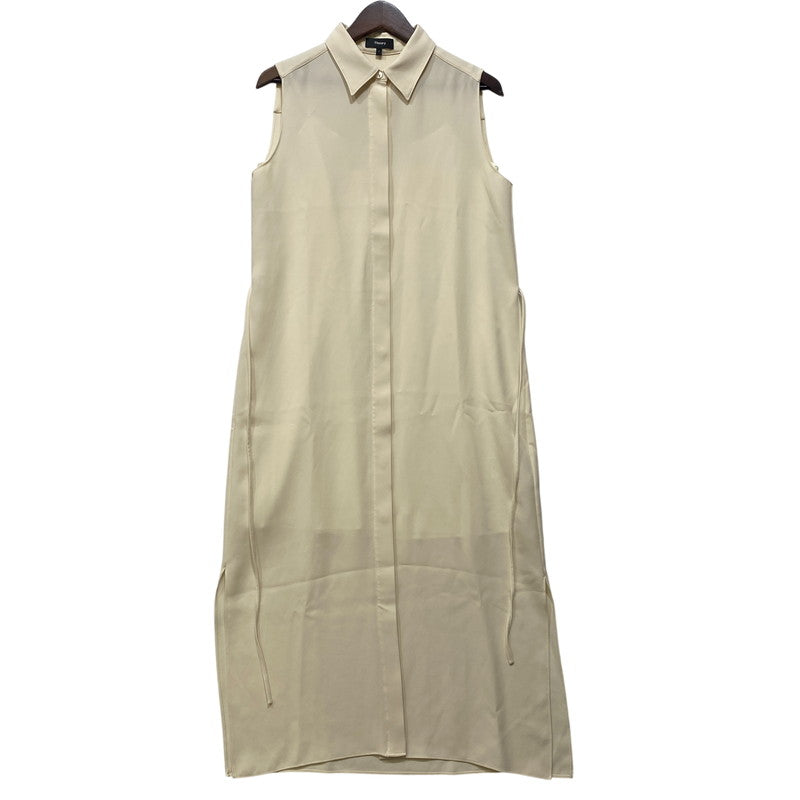 【中古品】【レディース】 theory セオリー CLASSIC CREPE SL SHIRTDRESS 01-0305515-115-702 クラシック クレープ スリーブレス シャツドレス 168-260719-as-11-izu サイズ：2 カラー：アイボリー 万代Net店