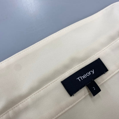 【中古品】【レディース】 theory セオリー CLASSIC CREPE SL SHIRTDRESS 01-0305515-115-702 クラシック クレープ スリーブレス シャツドレス 168-260719-as-11-izu サイズ：2 カラー：アイボリー 万代Net店