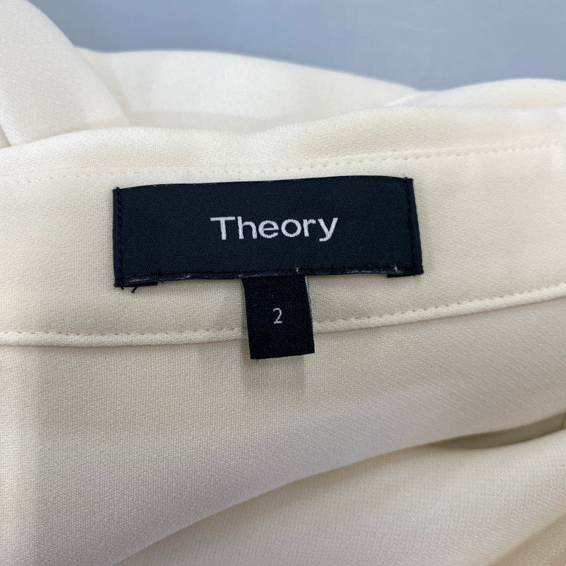 【中古品】【レディース】 theory セオリー CLASSIC CREPE SL SHIRTDRESS 01-0305515-115-702 クラシック クレープ スリーブレス シャツドレス 168-260719-as-11-izu サイズ：2 カラー：アイボリー 万代Net店