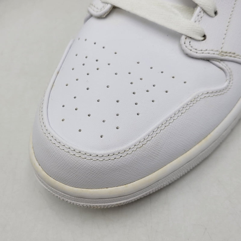 【中古品】【メンズ】 NIKE ナイキ 554724-100 AIR JORDAN 1 RETRO MID エア ジョーダン ワン レトロ ミッド スニーカー シューズ 靴 160-260719-cs-07-izu サイズ：30cm カラー：WHITE/WHITE-COOL GREY 万代Net店