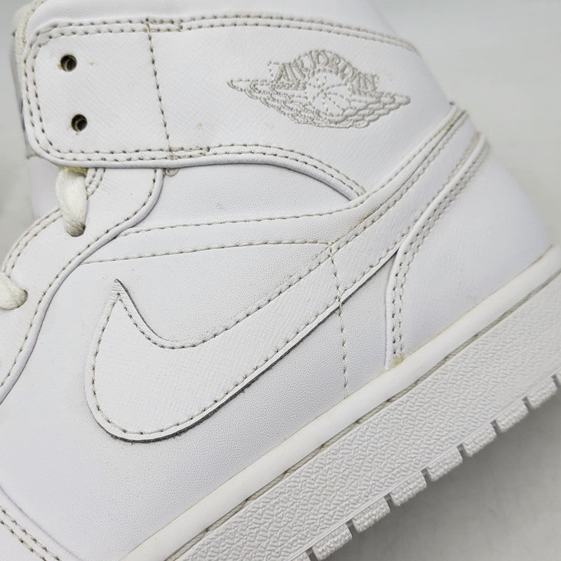 【中古品】【メンズ】 NIKE ナイキ 554724-100 AIR JORDAN 1 RETRO MID エア ジョーダン ワン レトロ ミッド スニーカー シューズ 靴 160-260719-cs-07-izu サイズ：30cm カラー：WHITE/WHITE-COOL GREY 万代Net店
