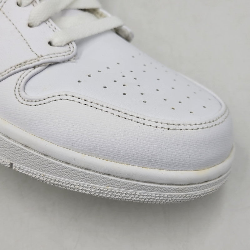 【中古品】【メンズ】 NIKE ナイキ 554724-100 AIR JORDAN 1 RETRO MID エア ジョーダン ワン レトロ ミッド スニーカー シューズ 靴 160-260719-cs-07-izu サイズ：30cm カラー：WHITE/WHITE-COOL GREY 万代Net店