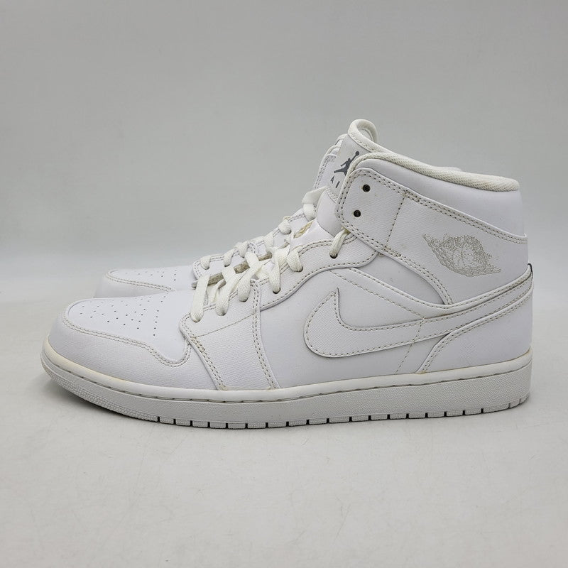 【中古品】【メンズ】 NIKE ナイキ 554724-100 AIR JORDAN 1 RETRO MID エア ジョーダン ワン レトロ ミッド スニーカー シューズ 靴 160-260719-cs-07-izu サイズ：30cm カラー：WHITE/WHITE-COOL GREY 万代Net店