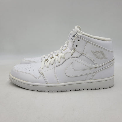 【中古品】【メンズ】 NIKE ナイキ 554724-100 AIR JORDAN 1 RETRO MID エア ジョーダン ワン レトロ ミッド スニーカー シューズ 靴 160-260719-cs-07-izu サイズ：30cm カラー：WHITE/WHITE-COOL GREY 万代Net店