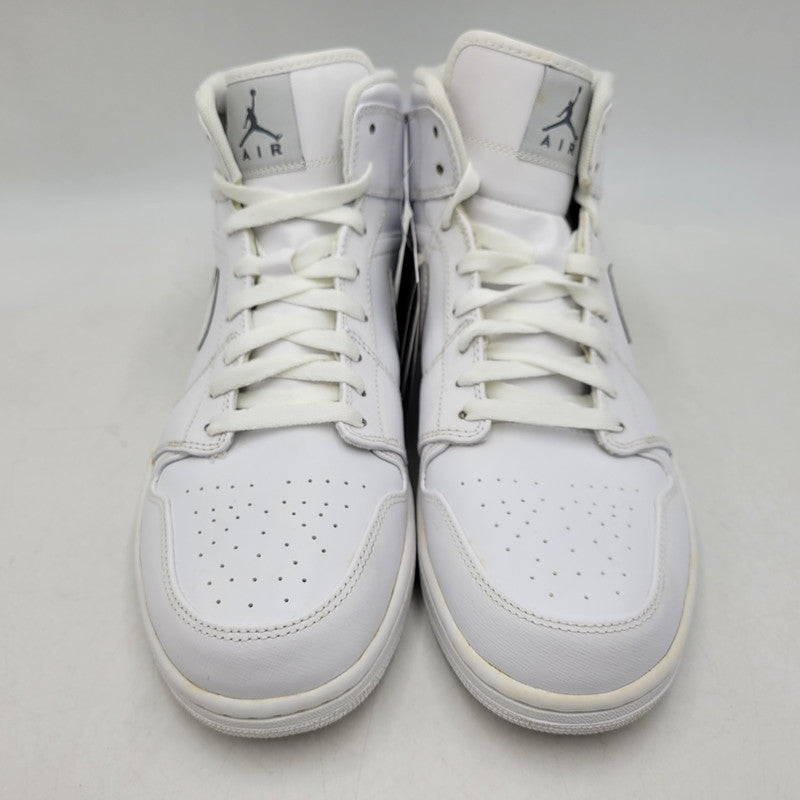 【中古品】【メンズ】 NIKE ナイキ 554724-100 AIR JORDAN 1 RETRO MID エア ジョーダン ワン レトロ ミッド スニーカー シューズ 靴 160-260719-cs-07-izu サイズ：30cm カラー：WHITE/WHITE-COOL GREY 万代Net店
