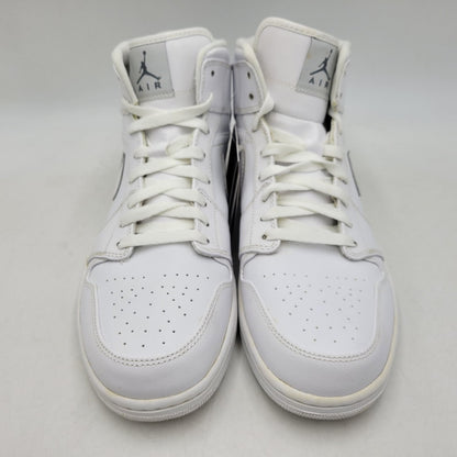 【中古品】【メンズ】 NIKE ナイキ 554724-100 AIR JORDAN 1 RETRO MID エア ジョーダン ワン レトロ ミッド スニーカー シューズ 靴 160-260719-cs-07-izu サイズ：30cm カラー：WHITE/WHITE-COOL GREY 万代Net店