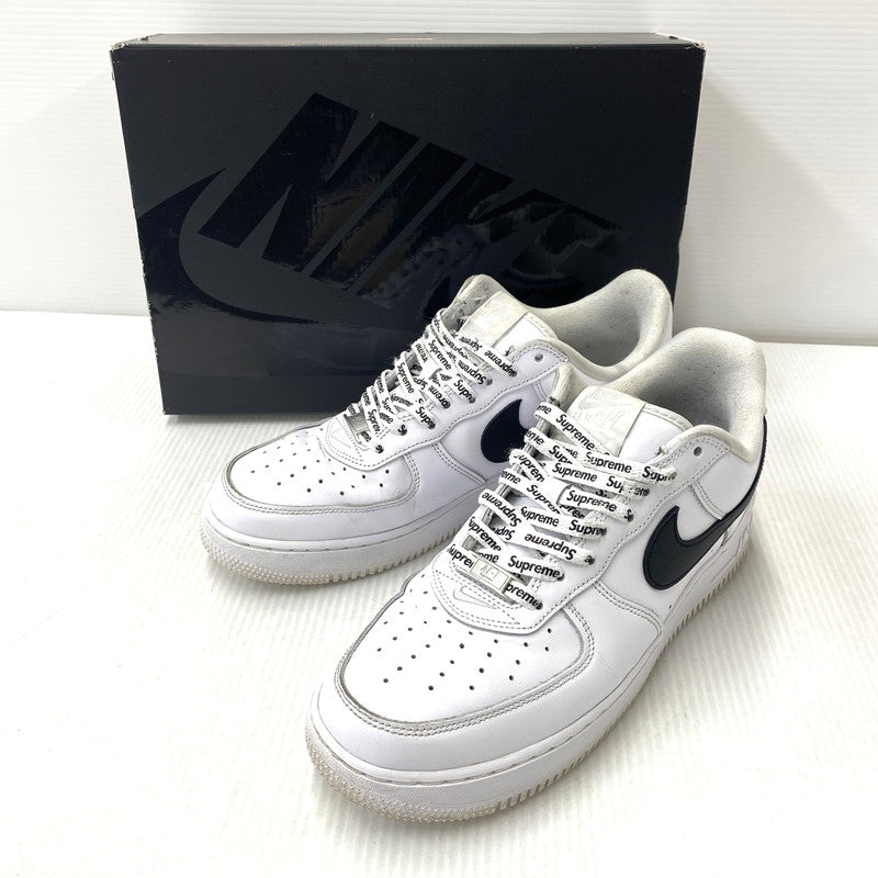 【中古品】【メンズ】 NIKE ナイキ × SUPREME シュプリーム AIR FORCE 1 LOW SP CU9225-102 エアフォース1 ロー SP スニーカー 靴 160-260719-as-02-izu サイズ：27cm カラー：WHITE/BLACK-WHITE 万代Net店