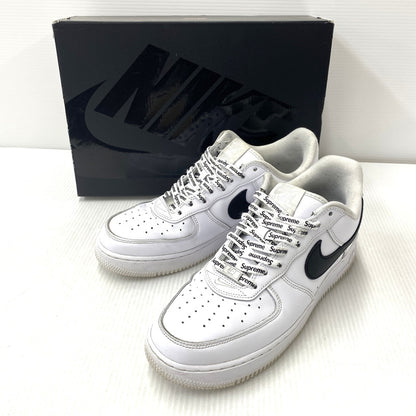 【中古品】【メンズ】 NIKE ナイキ × SUPREME シュプリーム AIR FORCE 1 LOW SP CU9225-102 エアフォース1 ロー SP スニーカー 靴 160-260719-as-02-izu サイズ：27cm カラー：WHITE/BLACK-WHITE 万代Net店