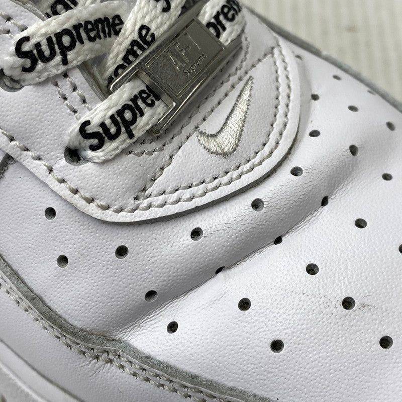 【中古品】【メンズ】 NIKE ナイキ × SUPREME シュプリーム AIR FORCE 1 LOW SP CU9225-102 エアフォース1 ロー SP スニーカー 靴 160-260719-as-02-izu サイズ：27cm カラー：WHITE/BLACK-WHITE 万代Net店