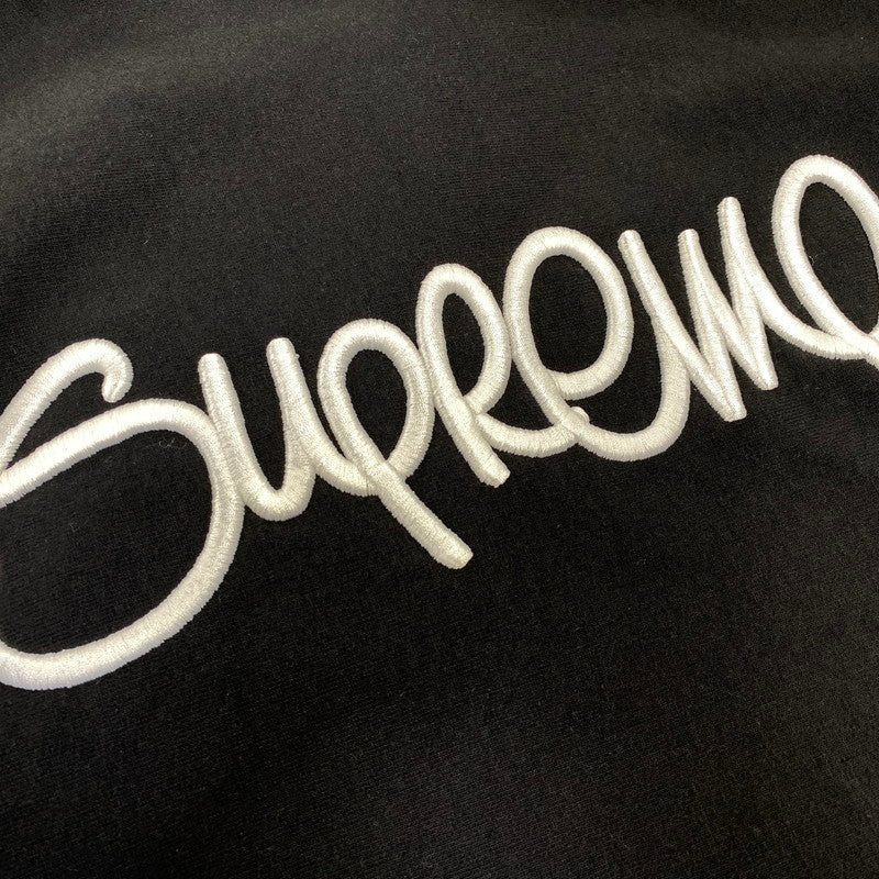 【中古美品】【メンズ】 Supreme シュプリーム RAISED HANDSTYLE HOODED SWEATSHIRT レイズハンドスタイル フーデッド スウェットシャツ パーカー 149-260719-as-01-izu サイズ：M カラー：ブラック 万代Net店