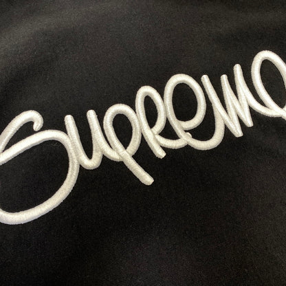 【中古美品】【メンズ】 Supreme シュプリーム RAISED HANDSTYLE HOODED SWEATSHIRT レイズハンドスタイル フーデッド スウェットシャツ パーカー 149-260719-as-01-izu サイズ：M カラー：ブラック 万代Net店