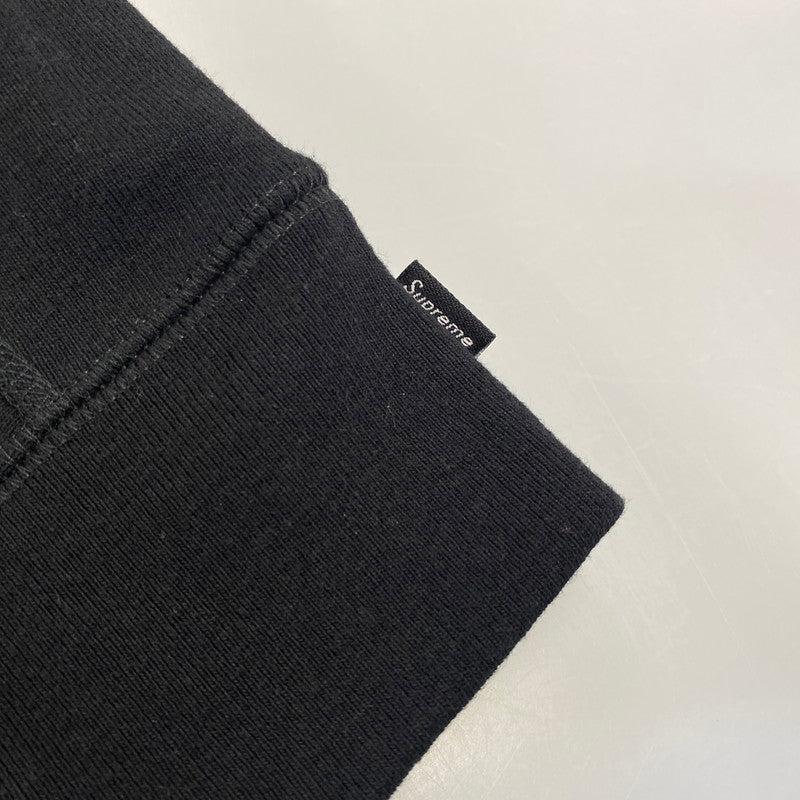 【中古美品】【メンズ】 Supreme シュプリーム RAISED HANDSTYLE HOODED SWEATSHIRT レイズハンドスタイル フーデッド スウェットシャツ パーカー 149-260719-as-01-izu サイズ：M カラー：ブラック 万代Net店