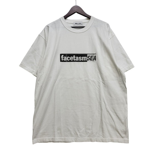 【中古美品】【メンズ】 WIND AND SEA ウィンダンシー × FACETASM ファセッタズム WDS-FACE-03 SS LOGO TEE ショートスリーブ ロゴ Tシャツ トップス 142-260721-kh-03-izu サイズ：XL カラー：ホワイト 万代Net店