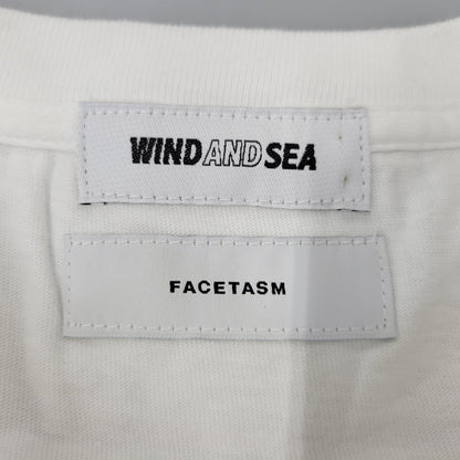 【中古美品】【メンズ】 WIND AND SEA ウィンダンシー × FACETASM ファセッタズム WDS-FACE-03 SS LOGO TEE ショートスリーブ ロゴ Tシャツ トップス 142-260721-kh-03-izu サイズ：XL カラー：ホワイト 万代Net店