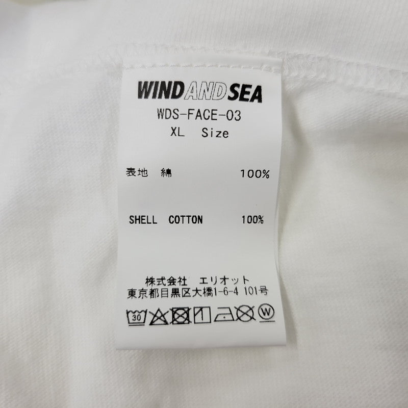 【中古美品】【メンズ】 WIND AND SEA ウィンダンシー × FACETASM ファセッタズム WDS-FACE-03 SS LOGO TEE ショートスリーブ ロゴ Tシャツ トップス 142-260721-kh-03-izu サイズ：XL カラー：ホワイト 万代Net店