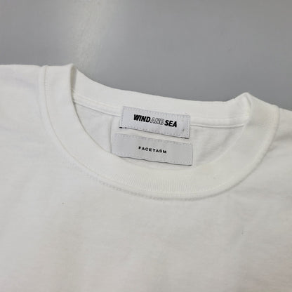 【中古美品】【メンズ】 WIND AND SEA ウィンダンシー × FACETASM ファセッタズム WDS-FACE-03 SS LOGO TEE ショートスリーブ ロゴ Tシャツ トップス 142-260721-kh-03-izu サイズ：XL カラー：ホワイト 万代Net店
