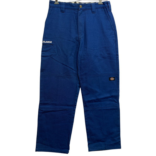 【中古品】【メンズ】 XLARGE エクストララージ × DICKIES ディッキーズ 101211031002 DOUBLE KNEE WORK PANTS ダブルニー ワーク パンツ ズボン ボトムス 153-260722-ya-05-izu サイズ：32 カラー：ブルー 万代Net店