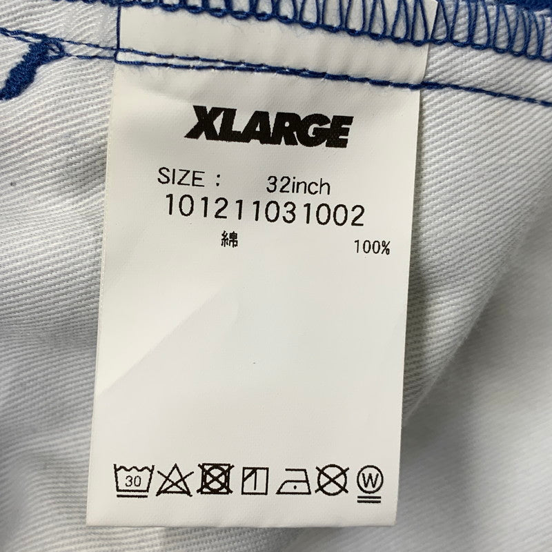 【中古品】【メンズ】 XLARGE エクストララージ × DICKIES ディッキーズ 101211031002 DOUBLE KNEE WORK PANTS ダブルニー ワーク パンツ ズボン ボトムス 153-260722-ya-05-izu サイズ：32 カラー：ブルー 万代Net店