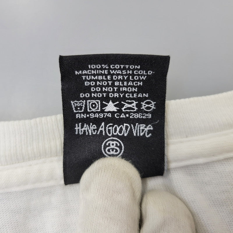 【中古品】【メンズ】 STUSSY ステューシー メキシコ製 RARE VINTAGE STUSSY TEE ショートスリーブ Tシャツ トップス 142-260721-kh-04-izu サイズ：M カラー：ホワイト 万代Net店