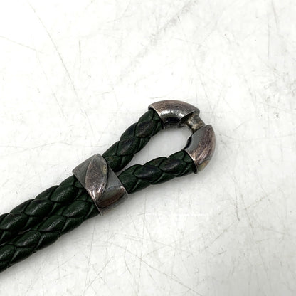 【中古品】【メンズ/レディース】 BOTTEGA VENETA ボッテガヴェネタ AG925 イントレチャート ブレスレット アクセサリー 182-260720-ya-13-izu カラー：グリーン系 万代Net店