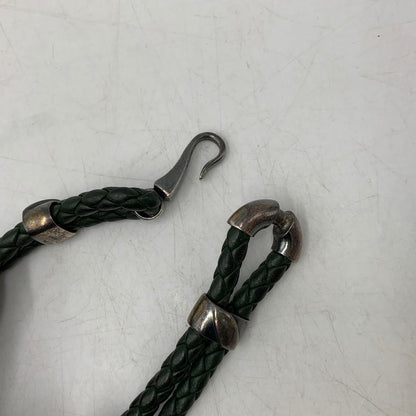 【中古品】【メンズ/レディース】 BOTTEGA VENETA ボッテガヴェネタ AG925 イントレチャート ブレスレット アクセサリー 182-260720-ya-13-izu カラー：グリーン系 万代Net店