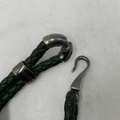 【中古品】【メンズ/レディース】 BOTTEGA VENETA ボッテガヴェネタ AG925 イントレチャート ブレスレット アクセサリー 182-260720-ya-13-izu カラー：グリーン系 万代Net店